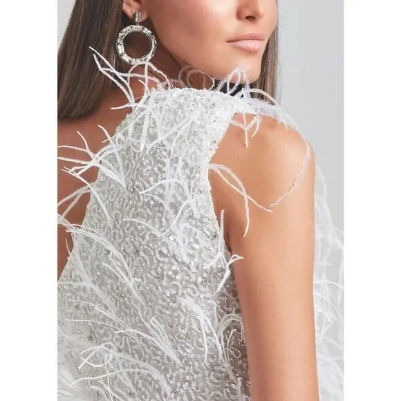 Retrofete SINA FEATHER mini DRESS XS - Picture 11 of 14